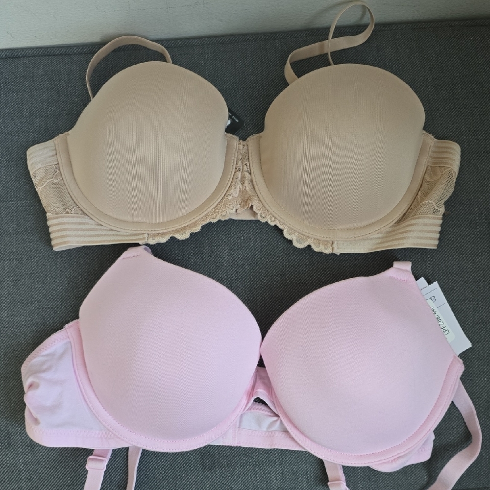 NWT Women’s Maidenform Nude and Light Pink Auden Bras 36B